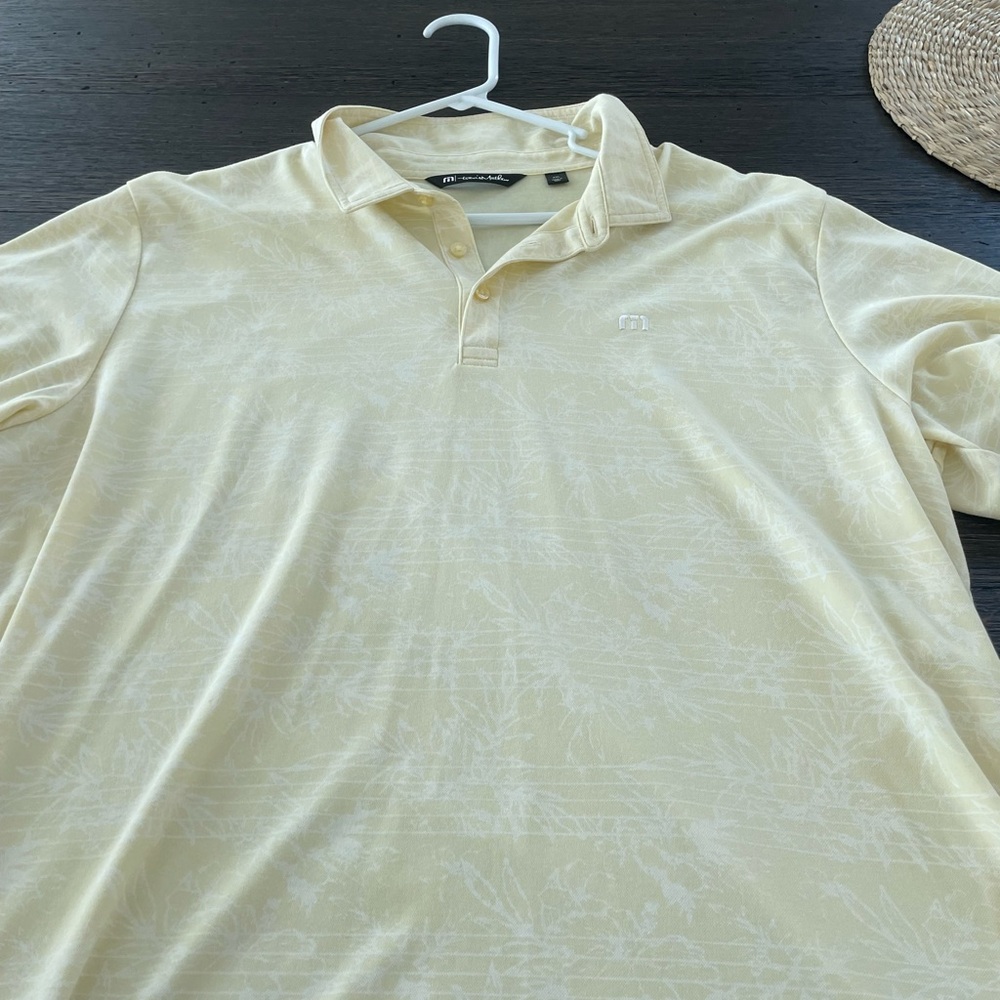 Travis Mathew Light Yellow Polo Shirt